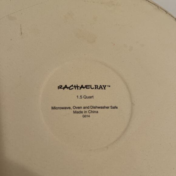 Rachel Ray 1 .5 Qt. Orange Round Bakeware Casserole Dish W/Handles - Picture 7 of 7